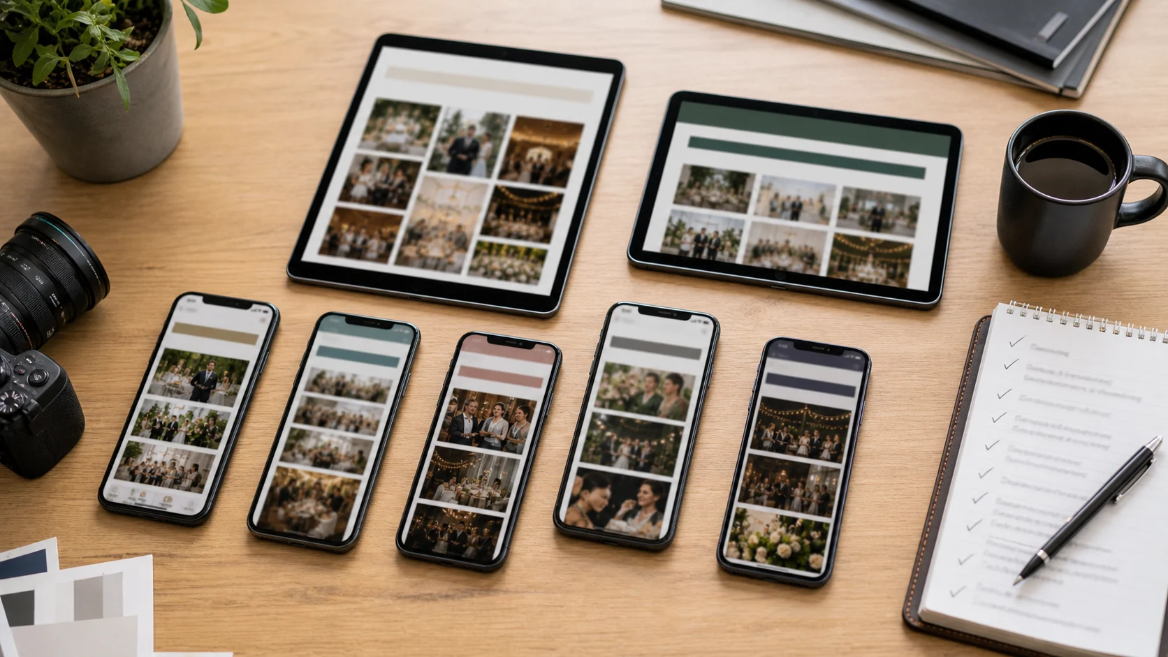 White-label event photo platforms compared on phones for resellers and agencies
