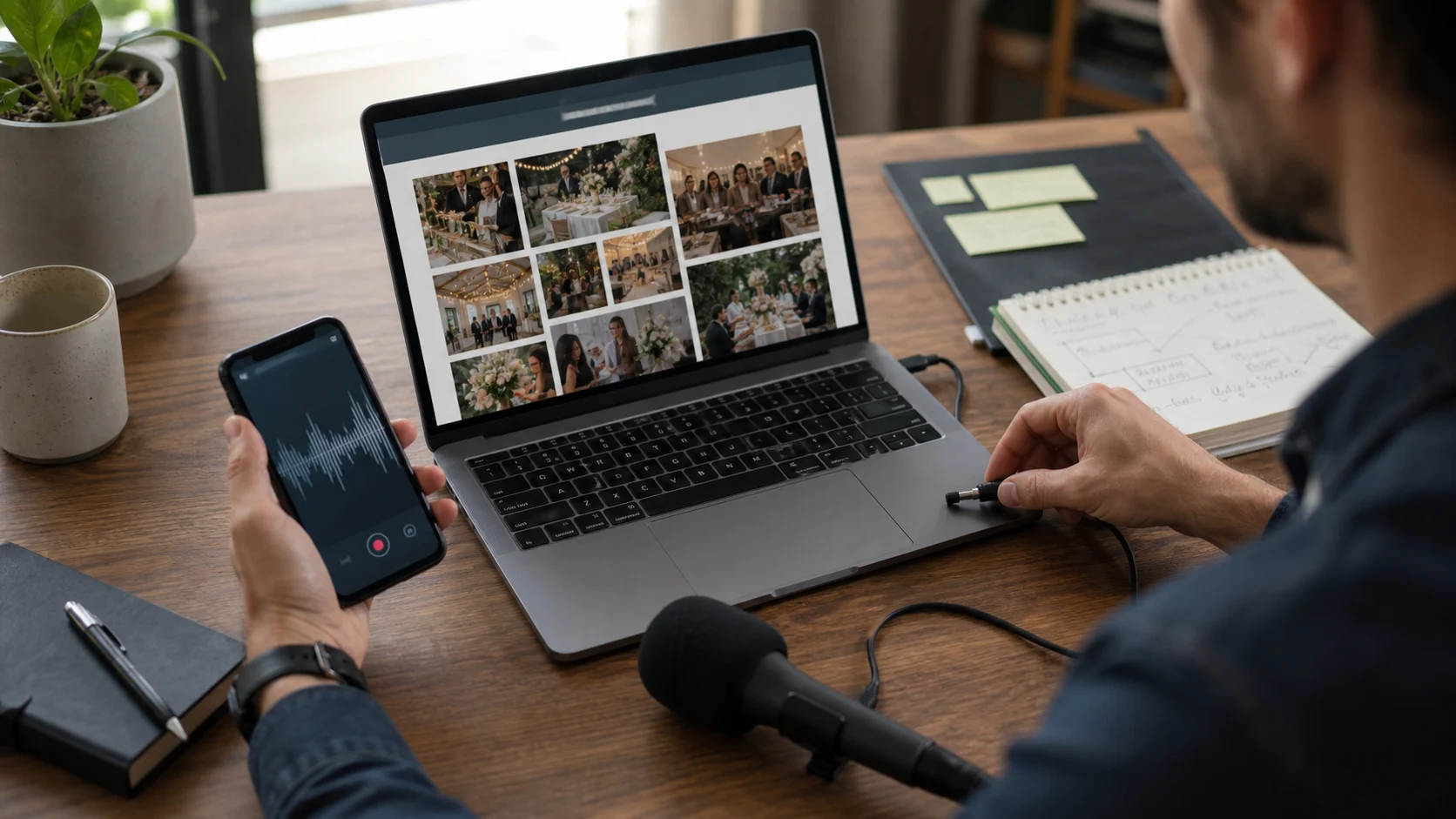 Two event photo platforms compared side by side on phones for resellers
