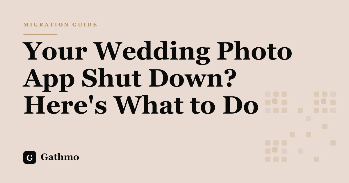A retired wedding photo app and the no-app QR alternatives that replaced it