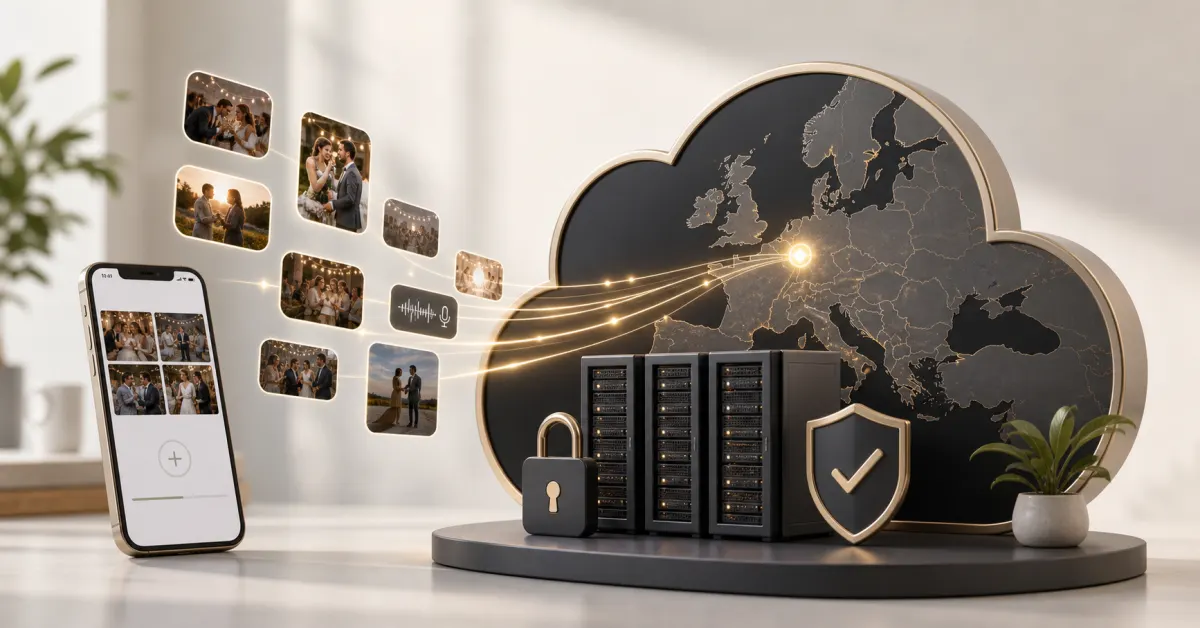 corporate guests using a QR code photo sharing experience for Data Processing Agreements for Event Tech: What to Check Before You Sign