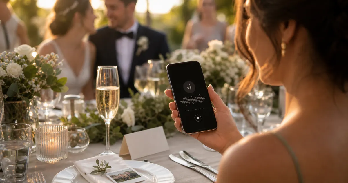 wedding guests using a QR code photo sharing experience for 10 Wedding Reception Photo Ideas That Go Beyond the Photobooth
