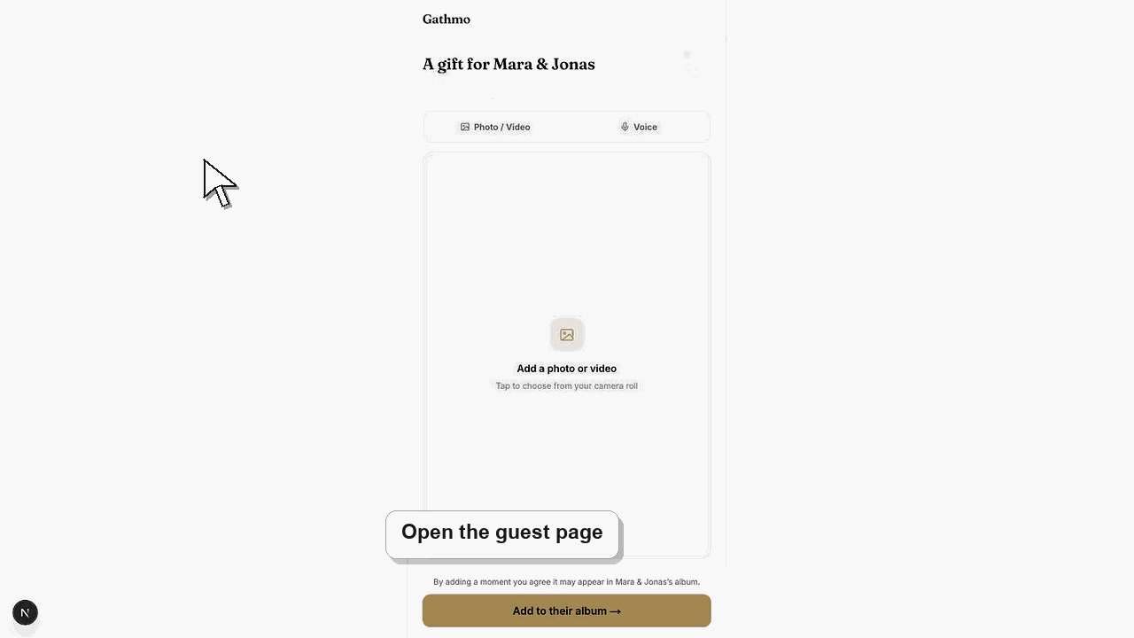 Animated Gathmo dashboard workflow for Audio recording does not start